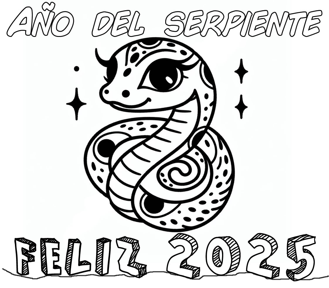 Colorea 2025, año del dragón de madera