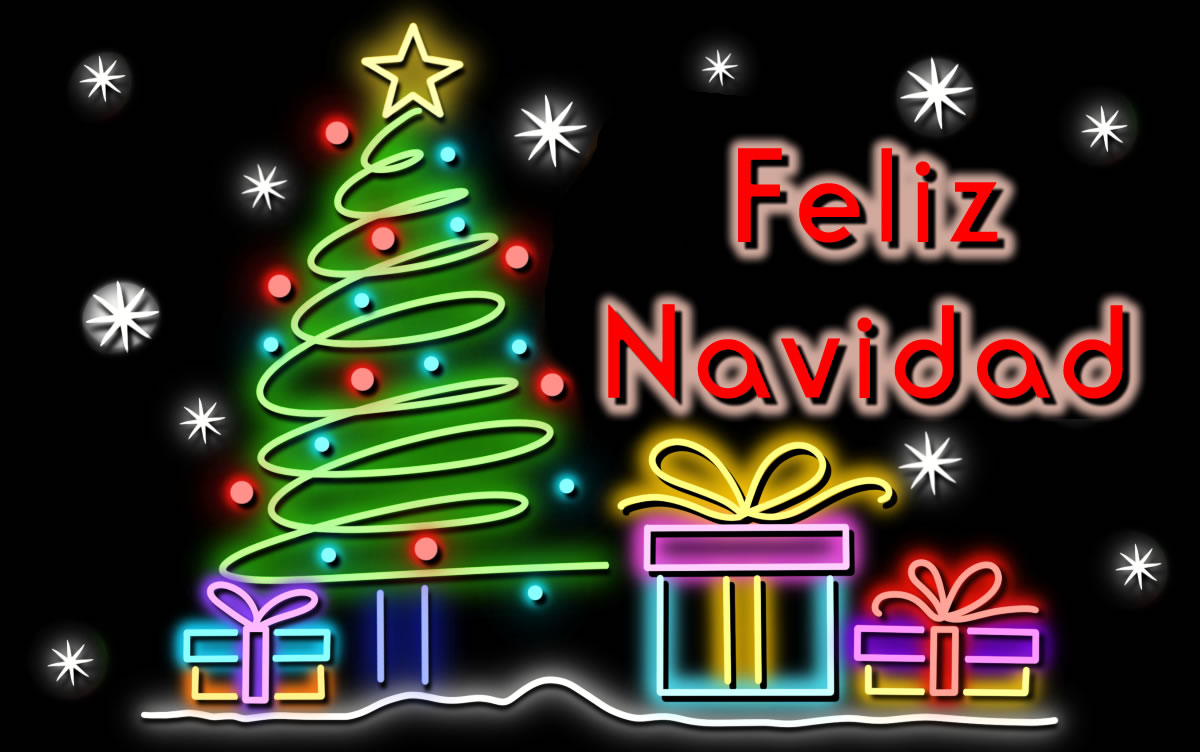 Imagen con árbol de navidad y regalos