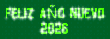 Gif feliz año nuevo 2026 verde brillante