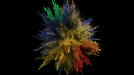 gif animado con deseos de 2026 y una explosión de colores