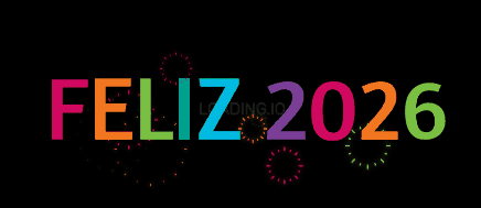 gif 2026 con coloridos fuegos artificiales