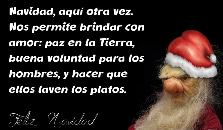 Un feo Papá Noel te desea esta Navidad es realmente agradable.