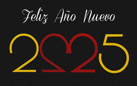 Imagen Feliz año nuevo 2025 con corazón