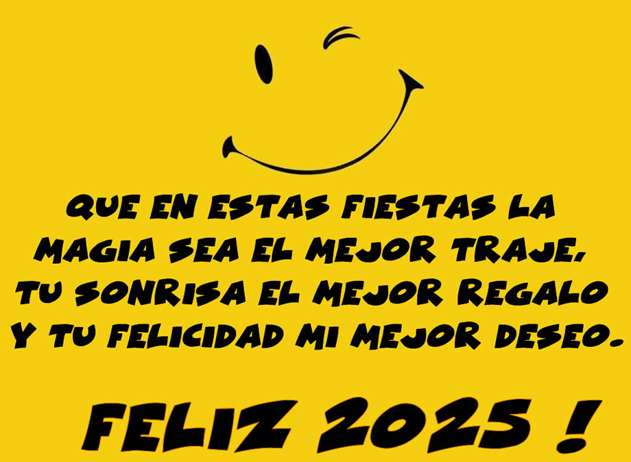 Tarjeta de felicitación alegre y divertida para saludos de feliz año nuevo con un bonito mensaje y una gran sonrisa