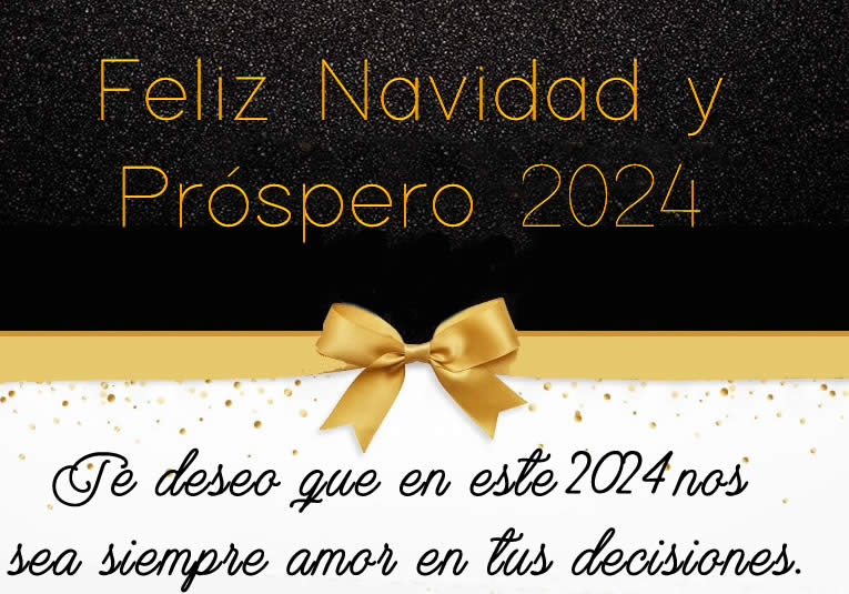 Imagen con texto: Te deseo que en este 2025 nos sea siempre amor en tus decisiones