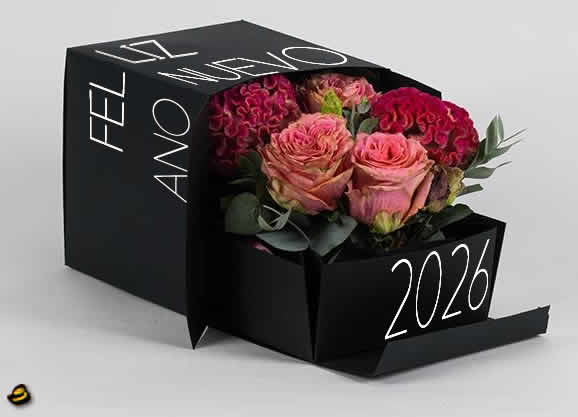 Imagen con rosas rojas para saludos románticos de feliz año nuevo