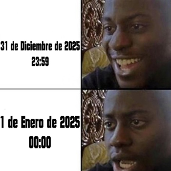 meme de saludos esperando 2025