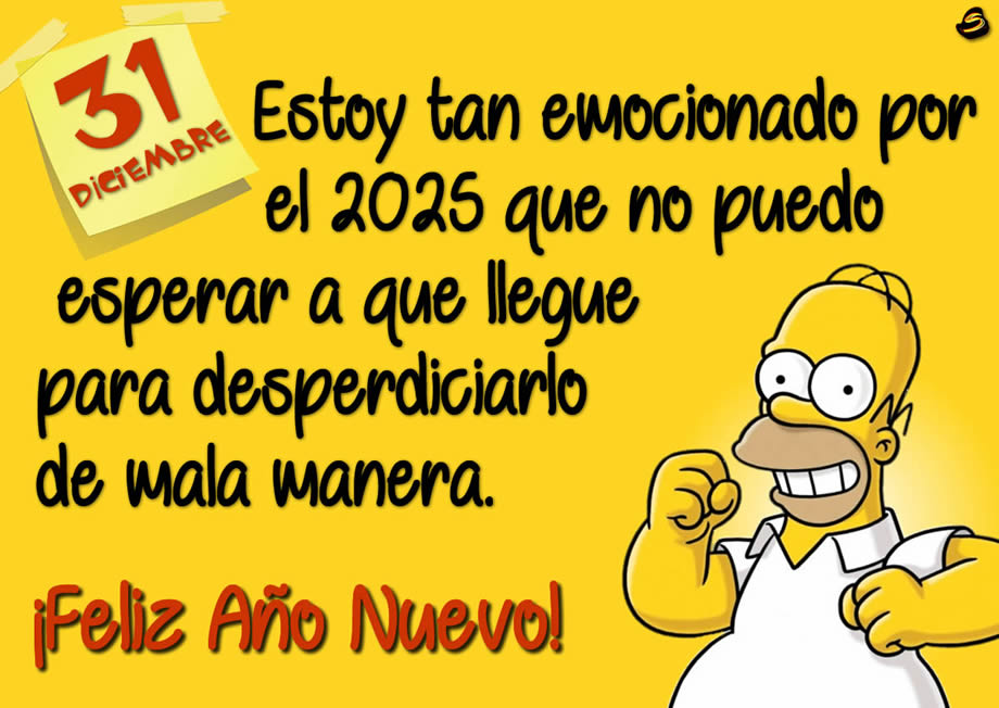 Hermosa imagen como la tarjeta de felicitación de Homer Simpson con felices fiestas desea texto