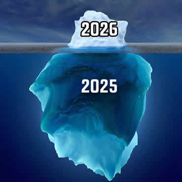 imagen de saludo con un iceberg y la inscripción 2026