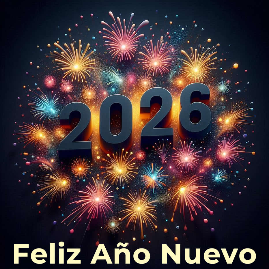 imagen de fuegos artificiales durante las celebraciones del feliz año nuevo 2026