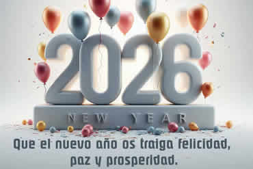 globos de colores con 2026 deseos frase